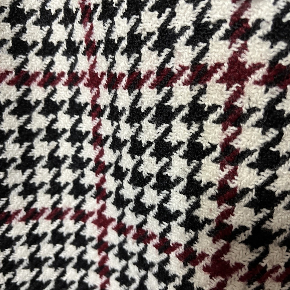 Zara Contrast Cream Houndstooth Camisole Top Suede Medium - Picture 6 of 7